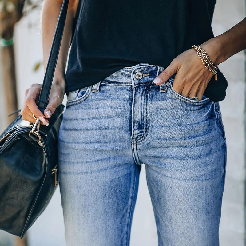 One Ripped Knee Slim Jeans