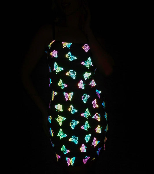 Rainbow Reflective Glow Butterfly Dresses