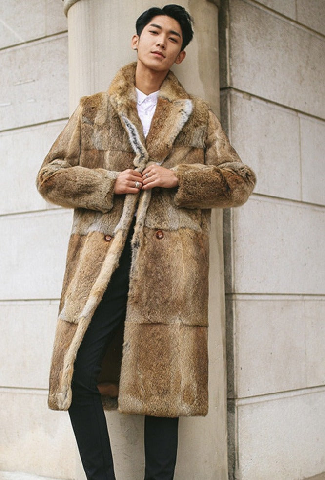 Real Natural X-Long Fur Coat