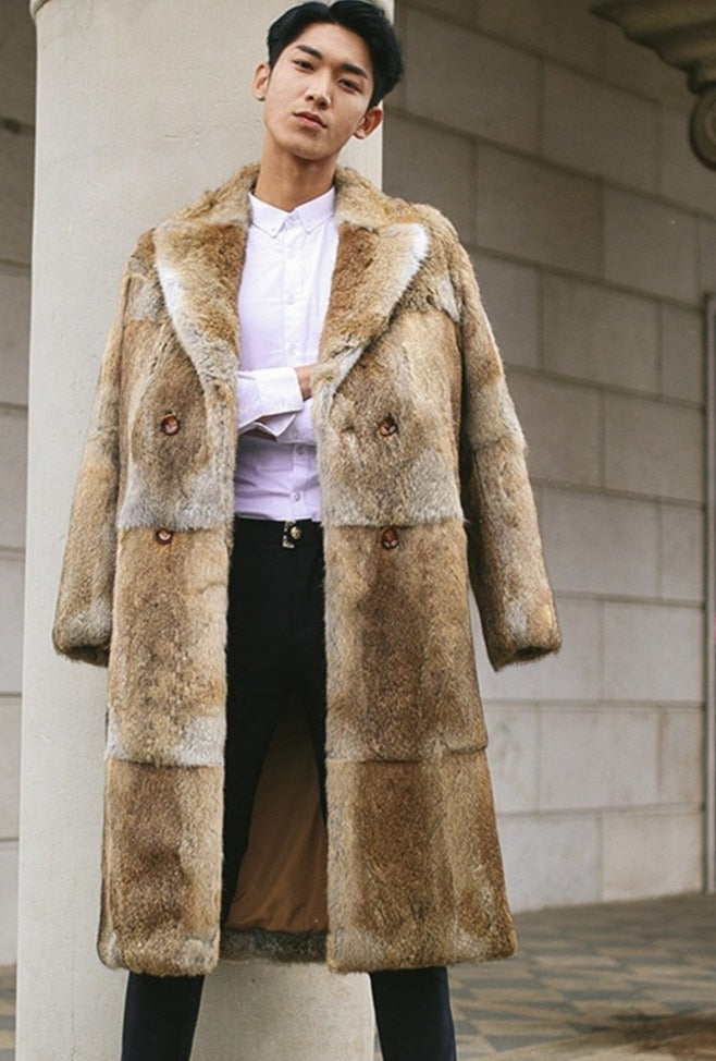 Real Natural X-Long Fur Coat