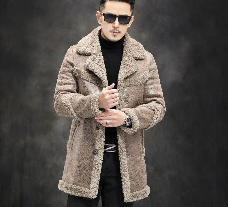 Genuine Shearing Fur Double-sided Long Coats