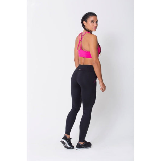 Black With Pink Pocket Legging