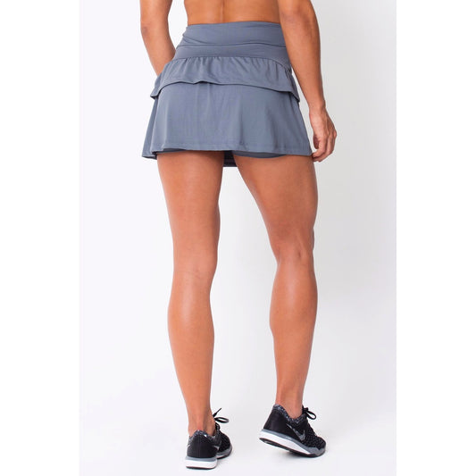 Grey Ruffled Skort