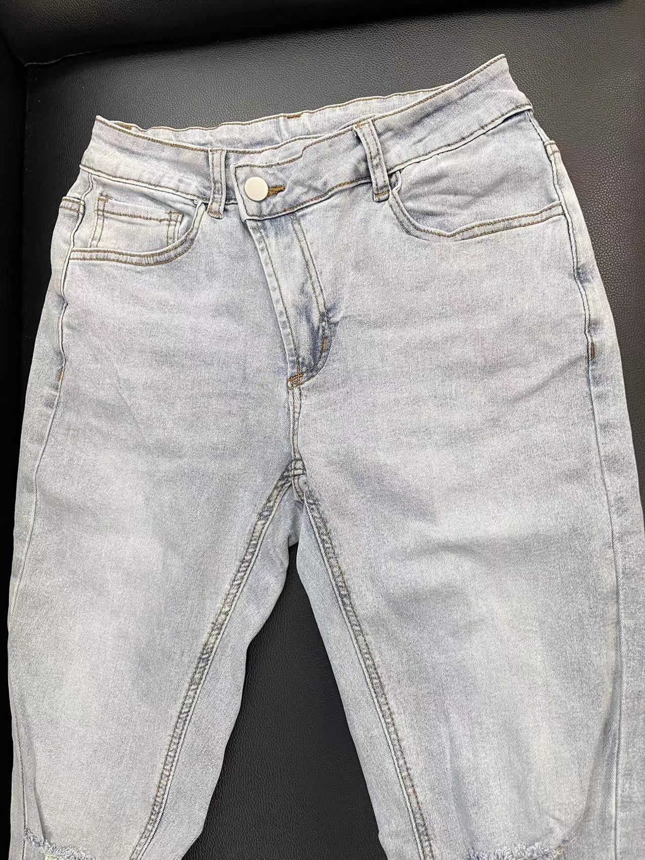 High Waist Ripped Wide Leg Loose Jeans