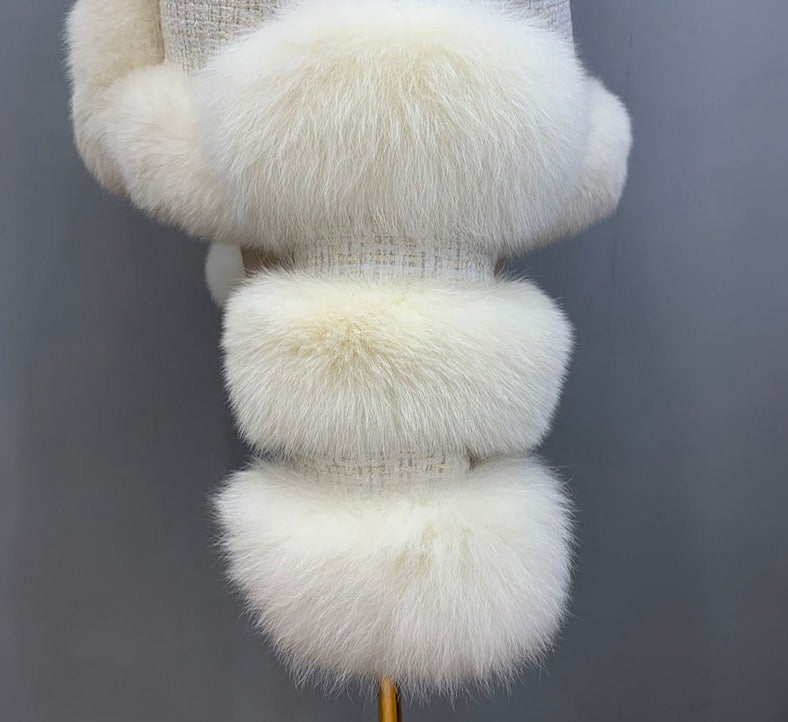 Fur Trim Wool Short Coats