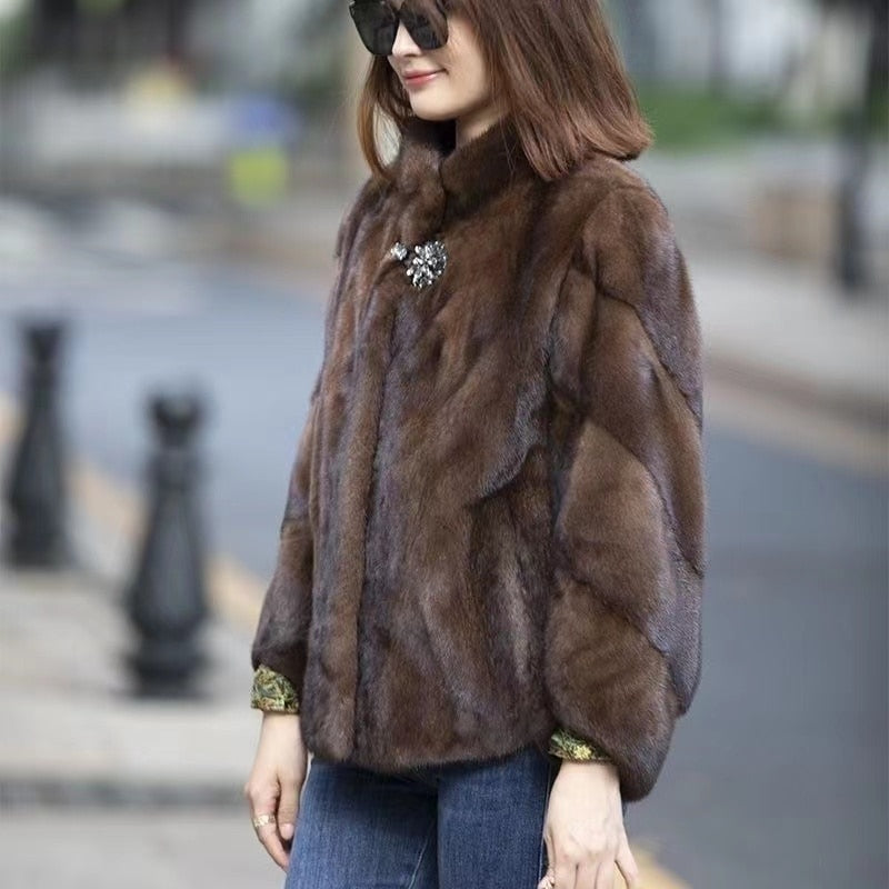 Wide Waisted Full Pelt Mink Fur Coats