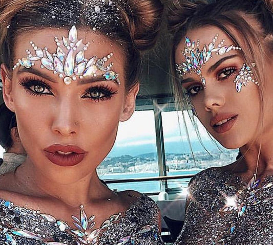 Collection of Adhesive Face Gems Temporary Face Jewels