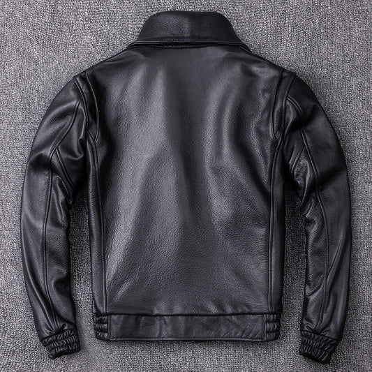 Genuine Leather Bomber Vintage Short Jacket