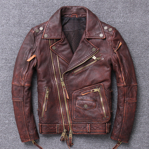 Genuine Leather Vintage Moto Jackets