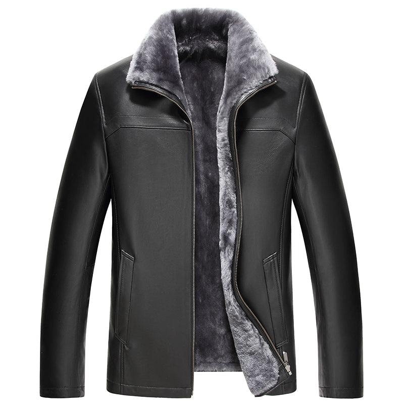 Genuine Leather Shearling Short Jackets