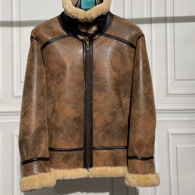 Genuine Leather Real Shearling Jacket – Elevate Swag