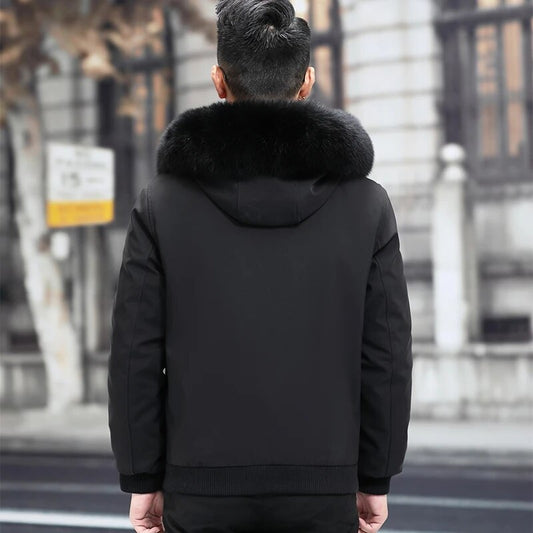 Real Mink Fur Liner Coats Hooded Fur Parkas
