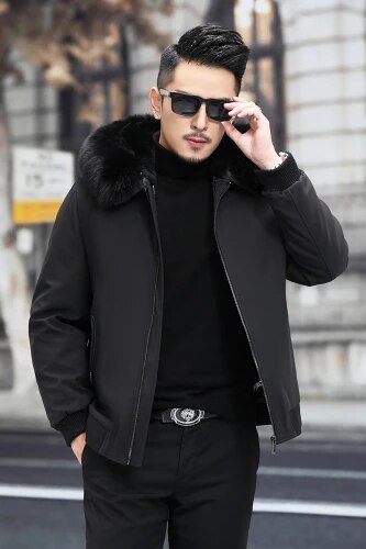 Real Mink Fur Liner Coats Hooded Fur Parkas