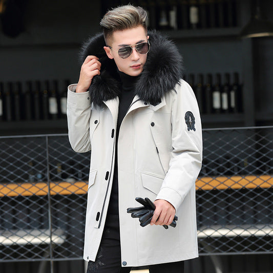 Real Rabbit Fur Liner Fox Fur Parka Coats
