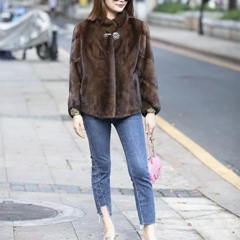 Wide Waisted Full Pelt Mink Fur Coats