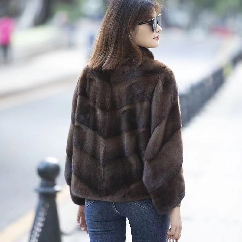 Wide Waisted Full Pelt Mink Fur Coats