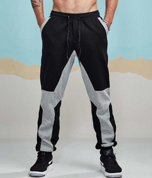 Cotton Patchwork Inner Fleece Sweatpants