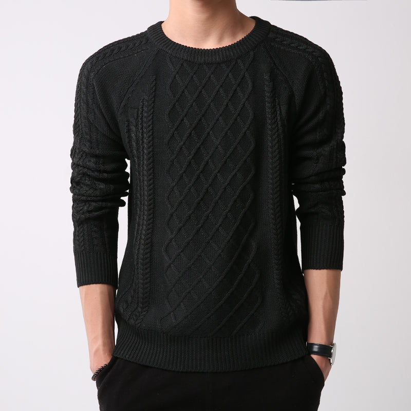 Slim Fit O-neck Knitted Sweaters
