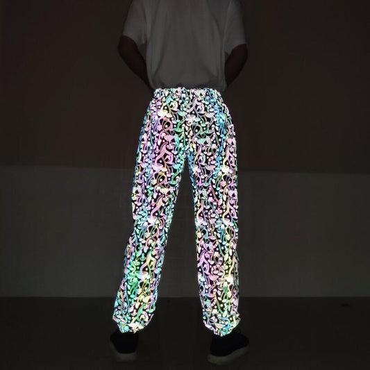 Rainbow Reflective Glow Mushrooms Pants