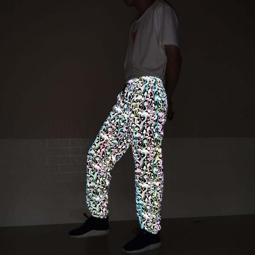 Rainbow Reflective Glow Mushrooms Pants
