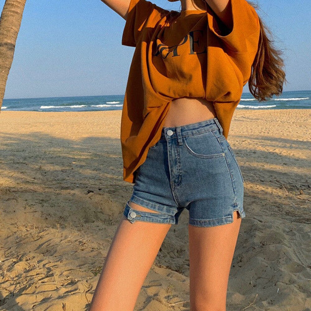 High Waist Jeans Shorts