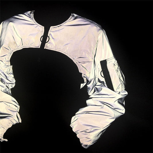 Reflective Micro Crop Jacket