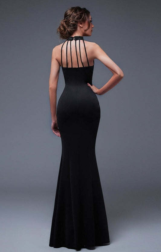 Vintage Backless Sleeveless Side Slit Maxi Dresses