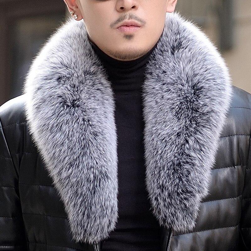 Genuine Leather Fox Fur Collar Down Coats