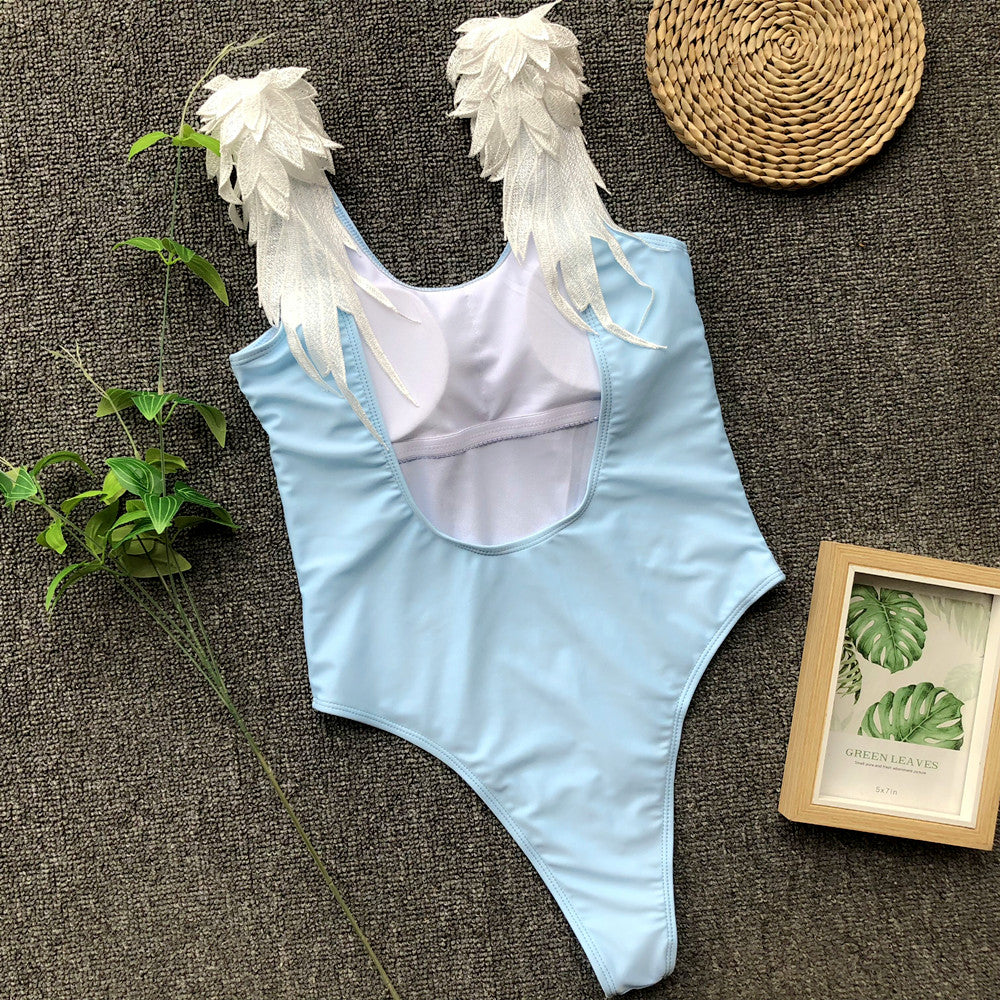 Embroidery Shoulder Wing Matching Kid One Piece Sets
