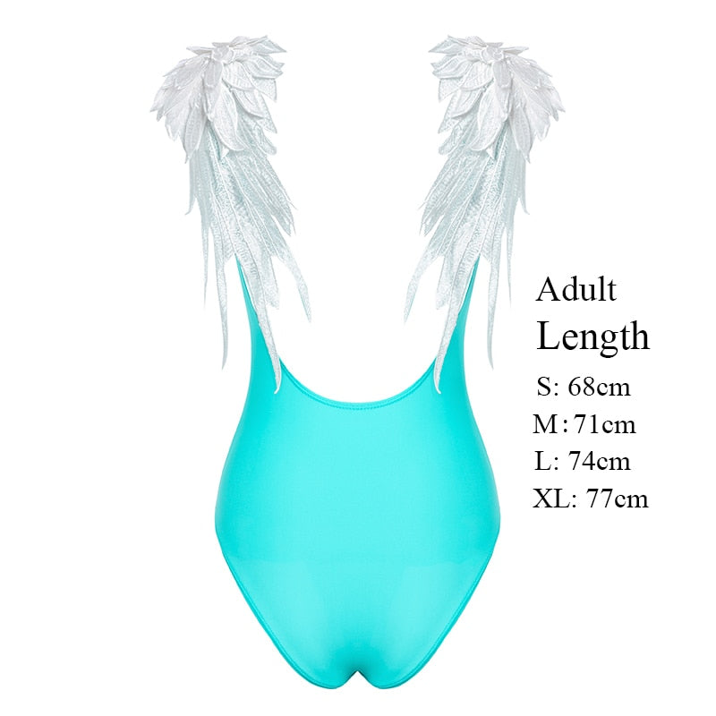 Embroidery Shoulder Wing Matching Kid One Piece Sets