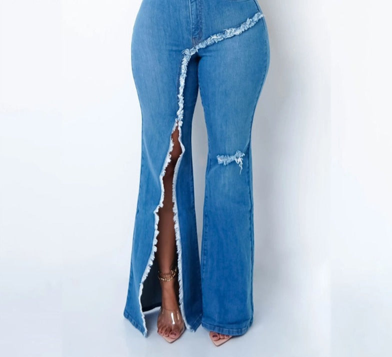 Flare One Long Split Jeans