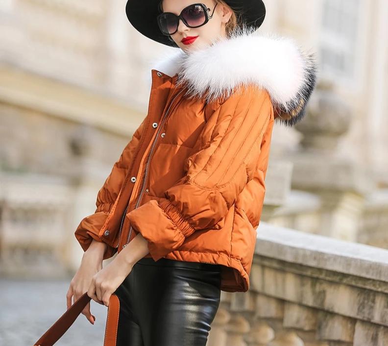 Real Fox Fur 3 Tone Parkas Short Coats