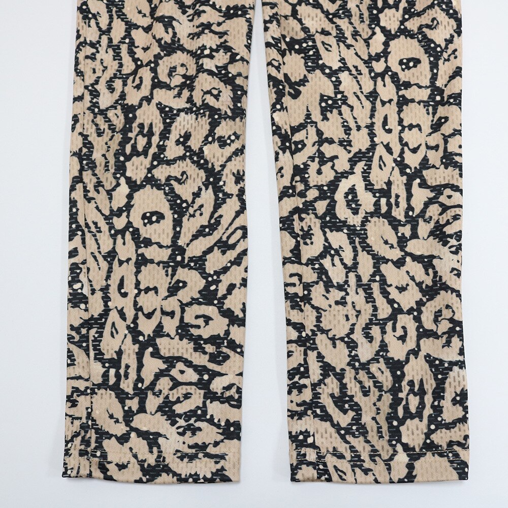 Leopard Print Belly Mesh Jumpsuit