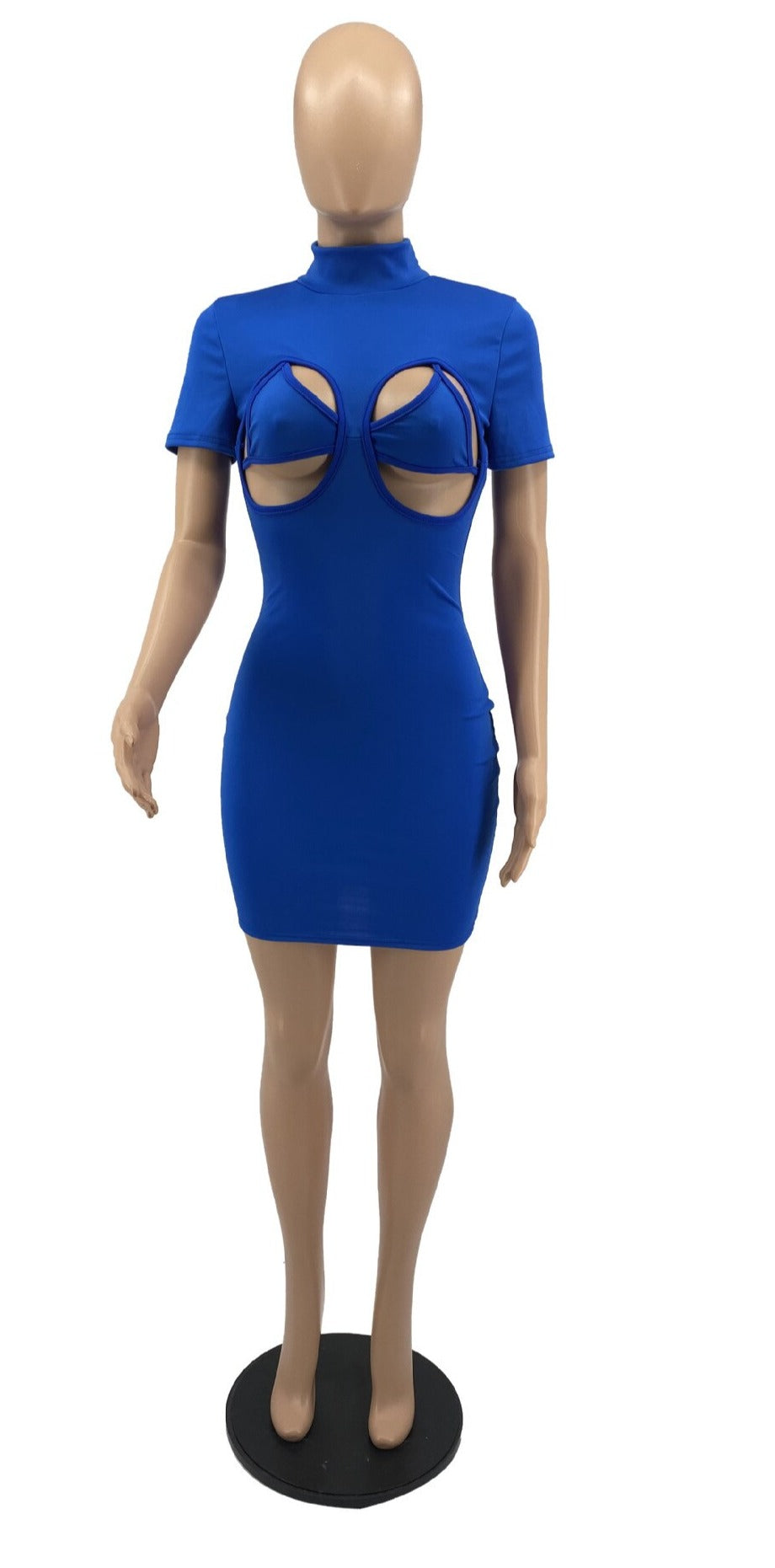 Hollow Breast Elastic Mini Dresses with Bra – Elevate Swag
