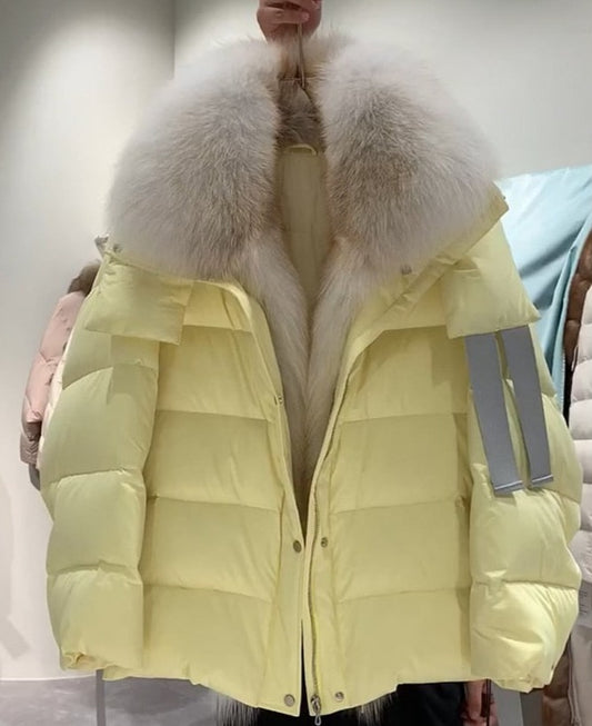 Collection of Down Puffer Jackets Big Fur Collar