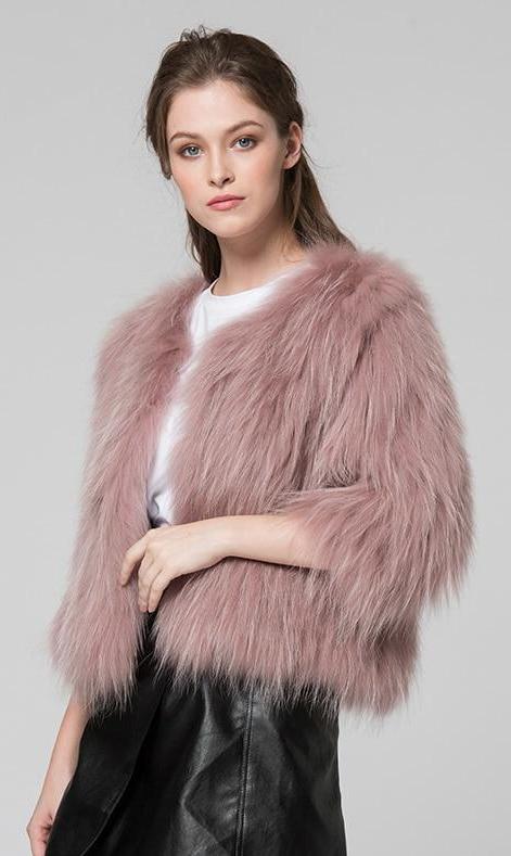 Knitted Real Fur Short Coats (Mulit-Color)