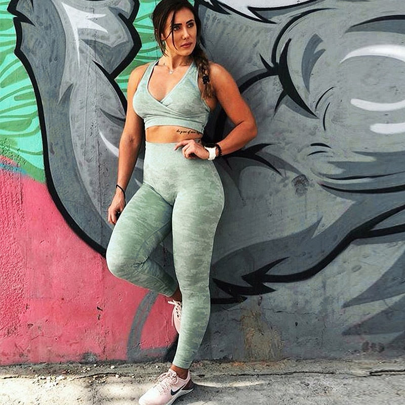 Camo High Waist Seamless Fitness Leggings