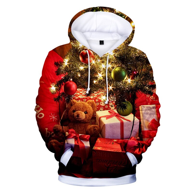 Christmas 3D Print Hooded Sweater Unisex (Multi-Styles/Colors)