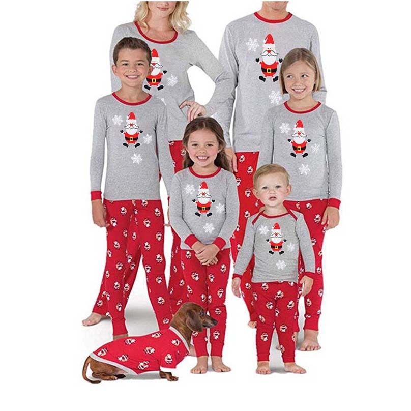 Cartoon Santa Claus Family Matching Christmas Pajamas Set