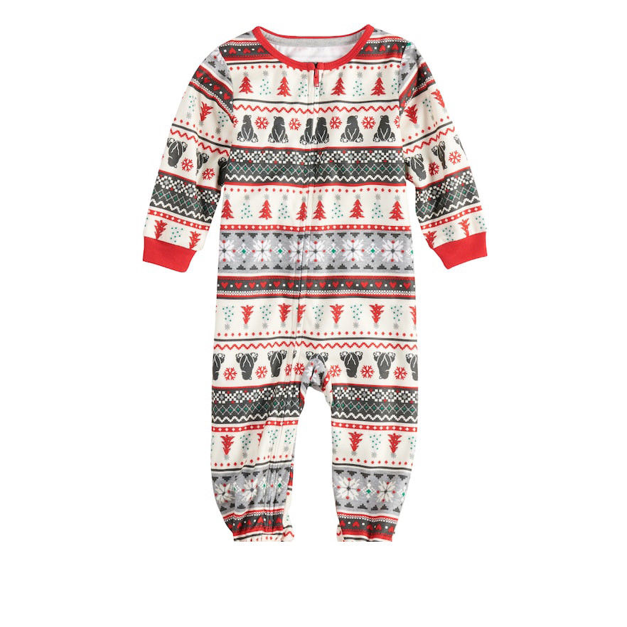 Bear Print Christmas Family Matching Pajamas Sets