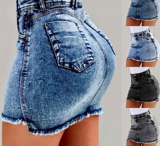 High Waist Bodycon Denim Skirts