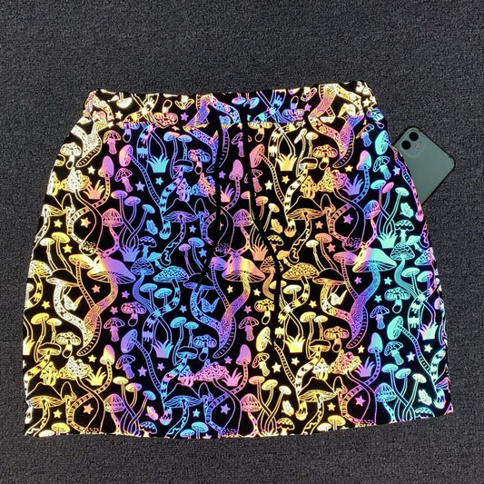 Mushroom Rainbow Reflective Skirt