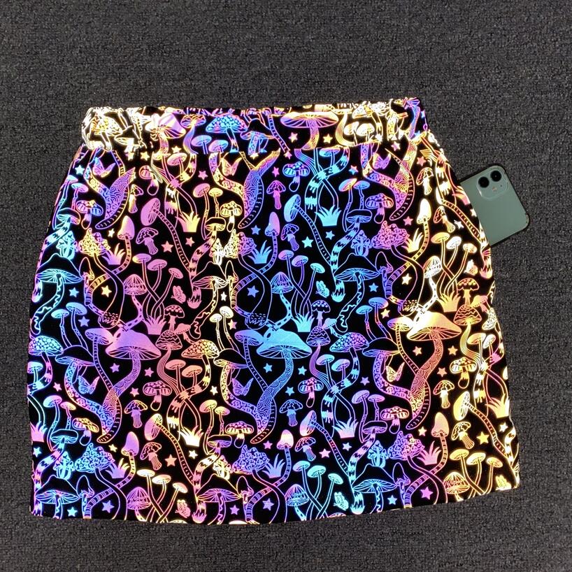 Mushroom Rainbow Reflective Skirt – Elevate Swag
