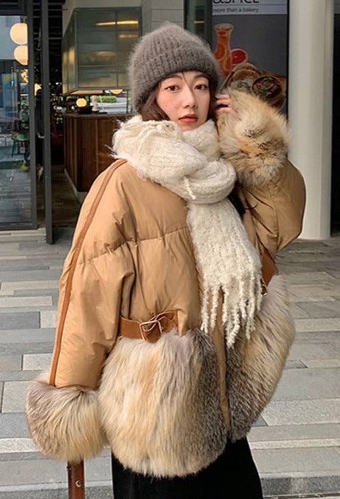 Winter jacket hotsell with natural fur