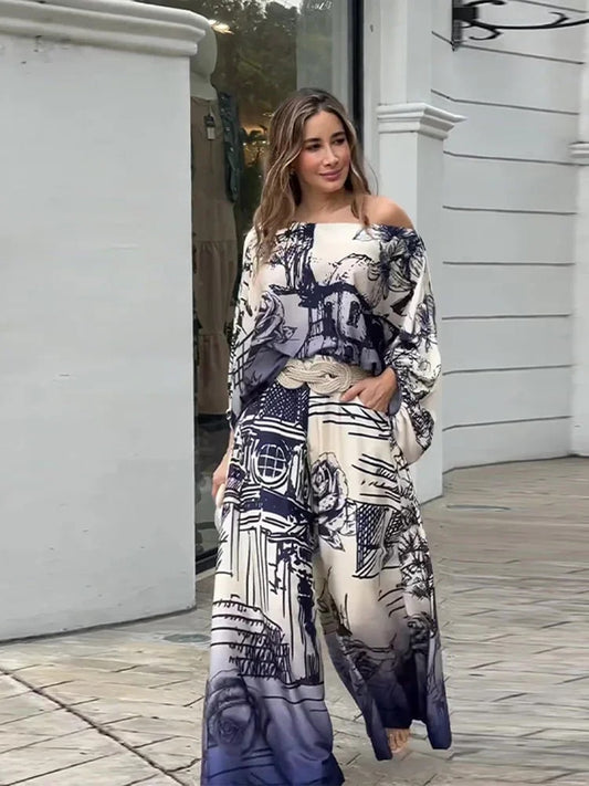 Loose Shirt & Wide Leg Pants Sets