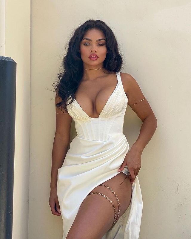 Satin Corset Slit Ruched Midi Dresses