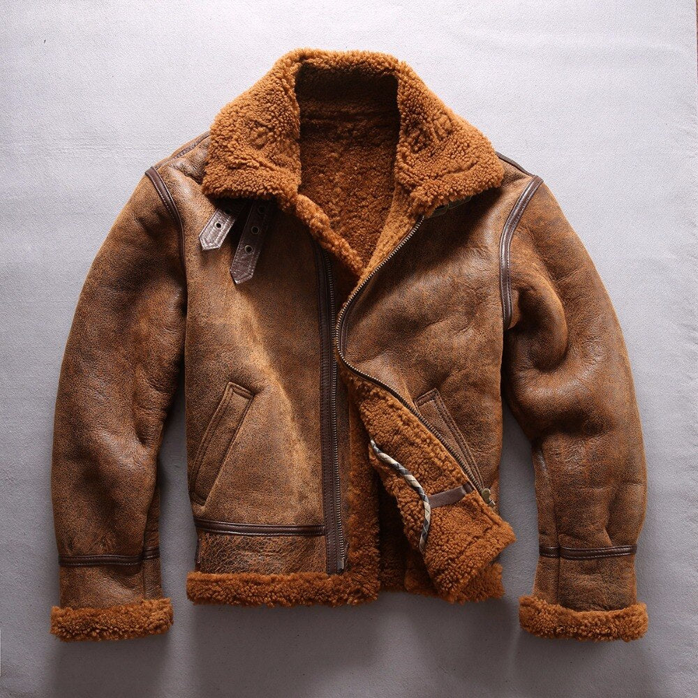 Genuine Leather Jackets Shearling Liner B3 Bombers