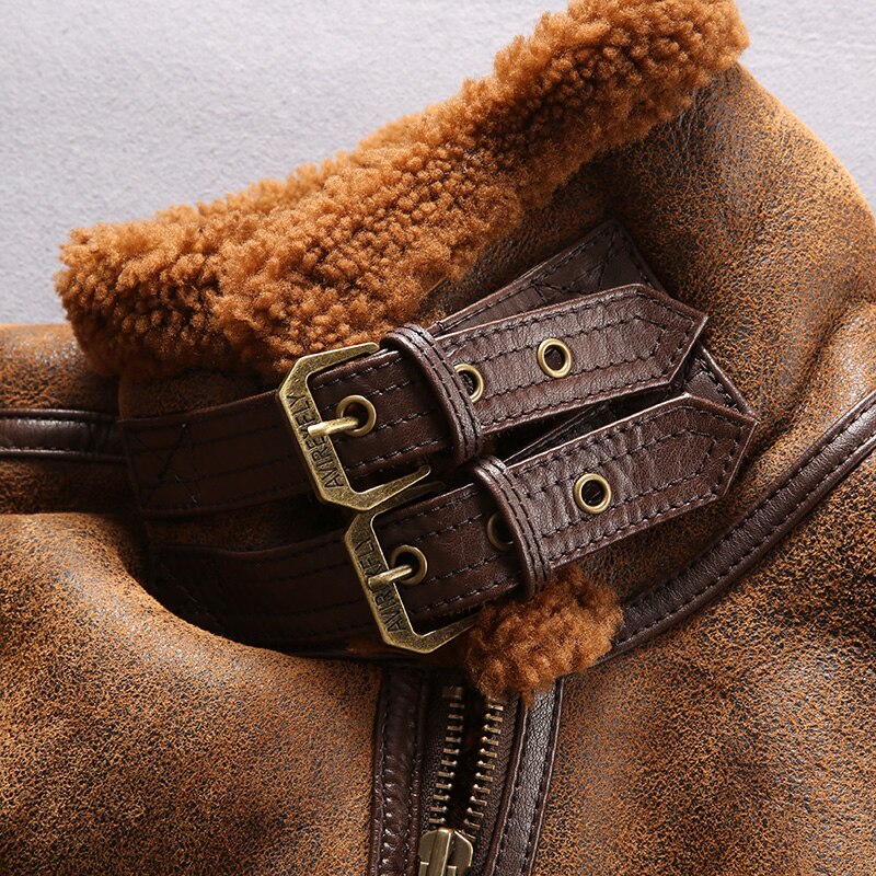 Genuine Leather Jackets Shearling Liner B3 Bombers