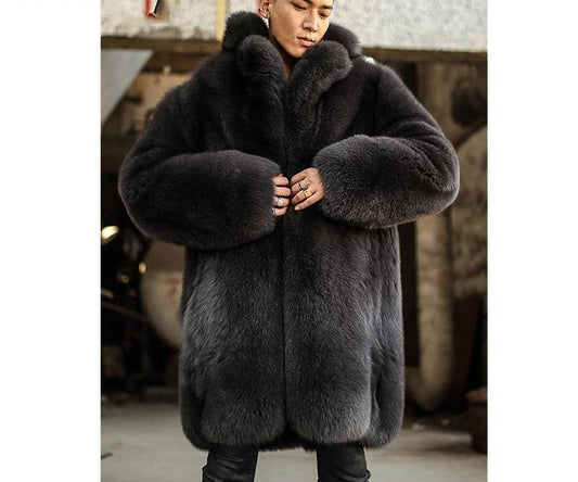 Full Thick Real Fox Fur Coat