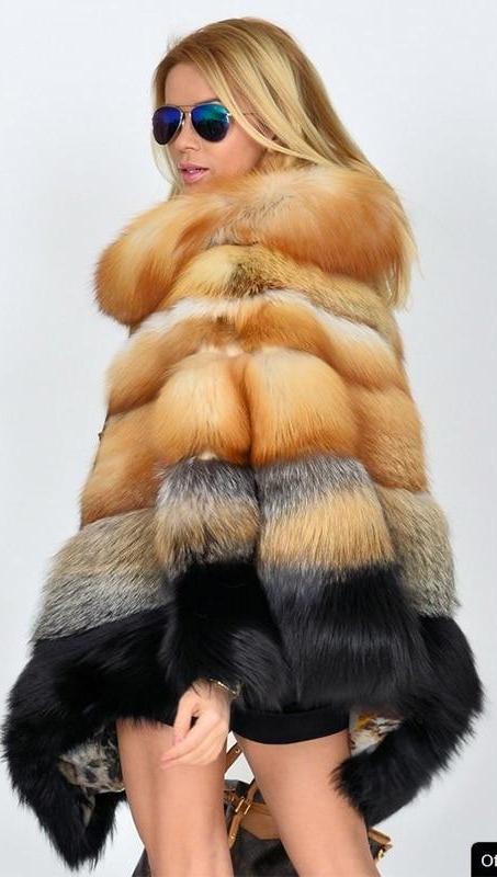 Real Fur Natural Fox Poncho